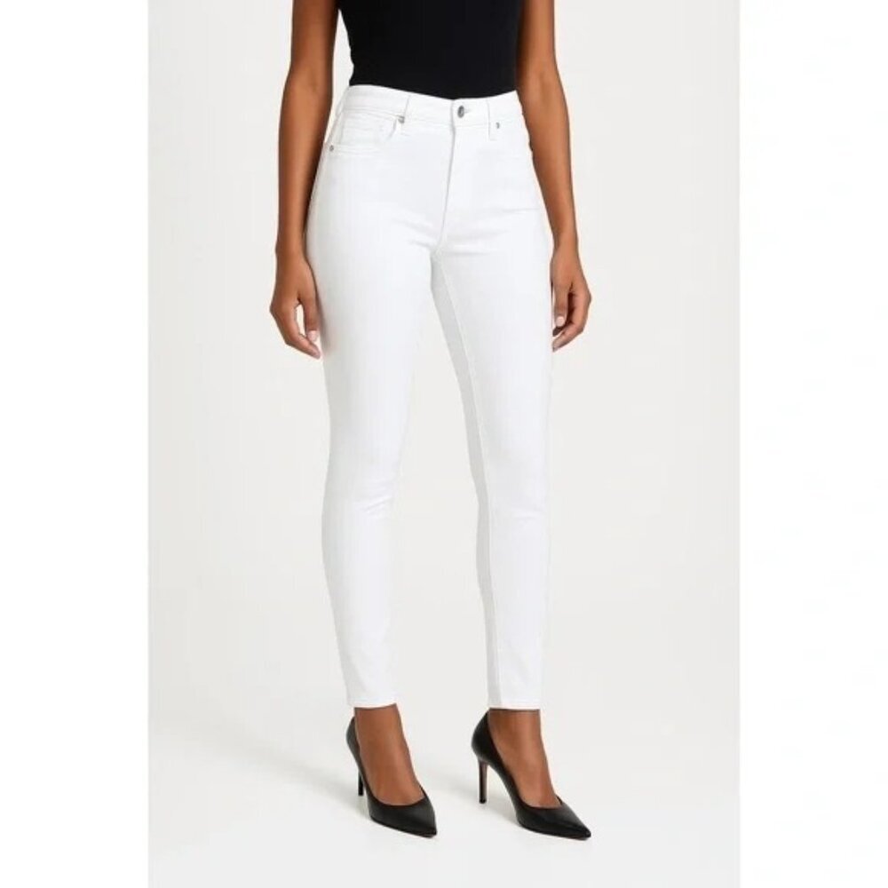 Good American White Skinny Jeans Size/29 Stretch Denim high-Rise